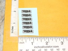 Sheet 6 Mini Tonka Truck/Car/Volkswagen Bug Silver License Plate Stickes TK-285