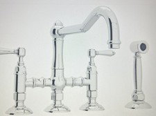 Rohl Acqui Bridge Kitchen Faucet With Side Spray