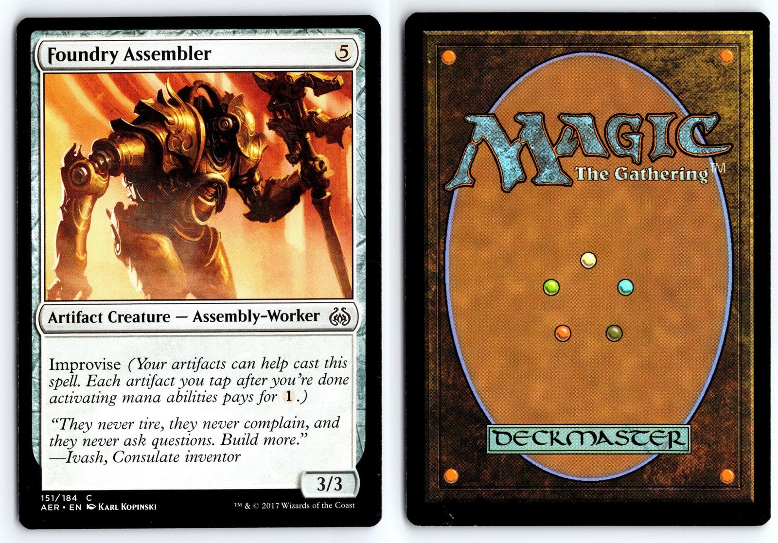 Foundry Assembler 151 Common Aether Revolt Magic: The Gathering