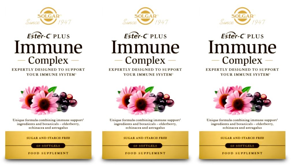 Solgar Ester-C Plus Immune Complex 60 Softgels - Image 3