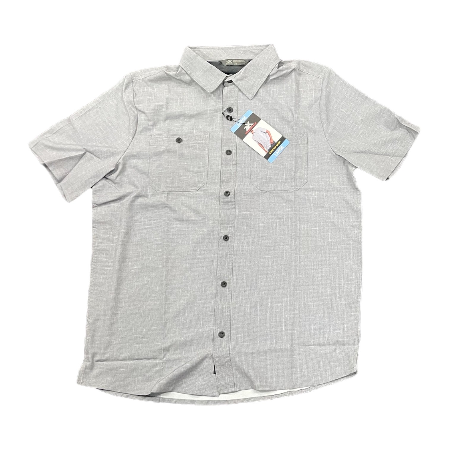ZeroXposur Mens Collared Button Down Short Sleeve Stretch Shirt Mtl Dione 2490₽