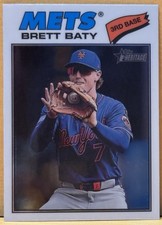 2026 Topps Heritage Baseball Base Chrome Brett Baty New York Mets #19