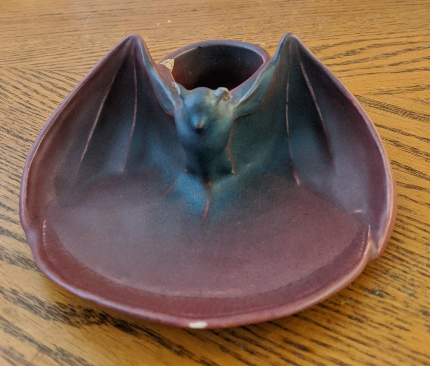Rare Rookwood Bat Ashtray Shape 994 with Vellum Glaze good overall sold "as is"