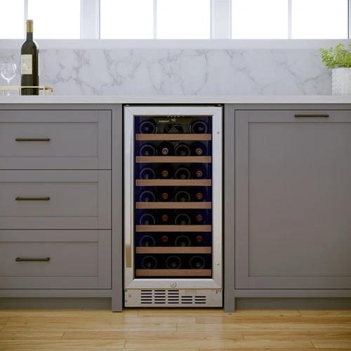 EdgeStar CWR302SZ 15"W 25 Bottle Built-In Single Zone Wine Cooler - Stainless - Picture 2 of 12