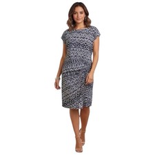 Nichole Miller Original Dress Women’s XL Navy White Bohemian Print Mini