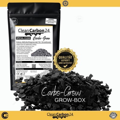 Carbo-Grow Aktivkohle für Ihre Grow-Box   Hochleistungskohle von CleanCarbon24