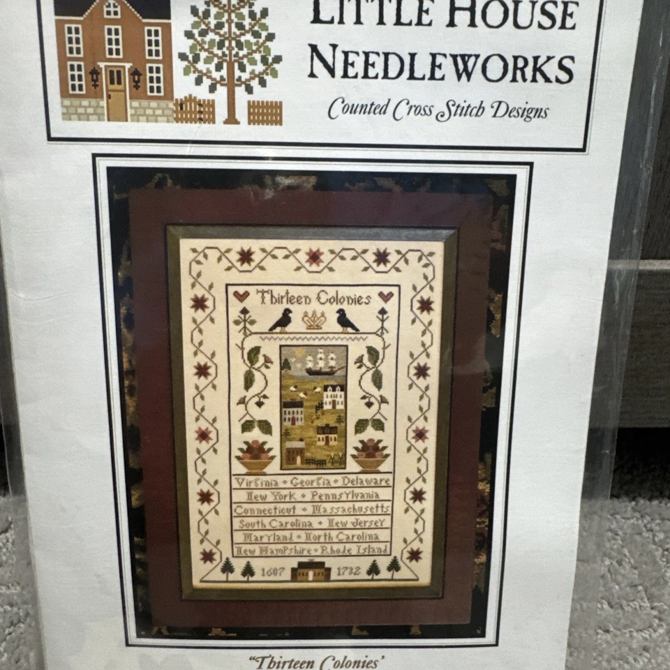 Thirteen Colonies Cross Chart Pattern by Little House Needleworks W/ 6 Colors - Image 2 of 4