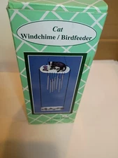 Vintage Cat Wind chime Bird Feeder Item Number 19200 New In Box NOS