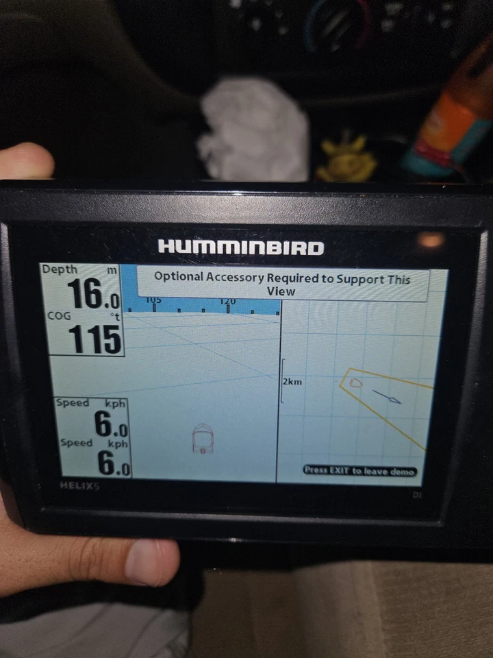 Humminbird Helix 5 DI Sonar Fish Finder - Head Unit W Power Supply Tested - Image 2 of 4