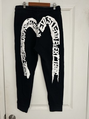 Evisu Logo Black Sweats Pants Japanese Sweats Men s Size Small