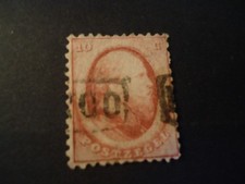 timbre Pays Bas -10c postzegel-roi-vers 1864-oblitéré