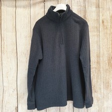 Rohan Pathway Mens Jumper Blue 1/4 Zip Long Sleeve High Neck Size Medium