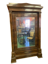 Antico armadio ad un'anta  1850  in palissandro con specchiera grande qualita...