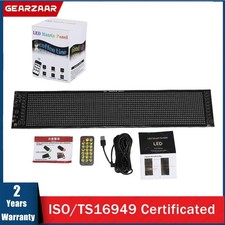 Car Led Display Board NEW RGB Signs Digital 120*590 Scrolling Bluetooth APP