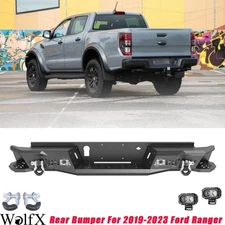 Protective Rear Bumper For 2019-2023 Ford Ranger Rear Bumper w/LED Lights