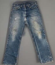 Vintage Levi s 517 35X32 20517-0217 Orange Tab Saddleman Bootcut USA Made 1980s