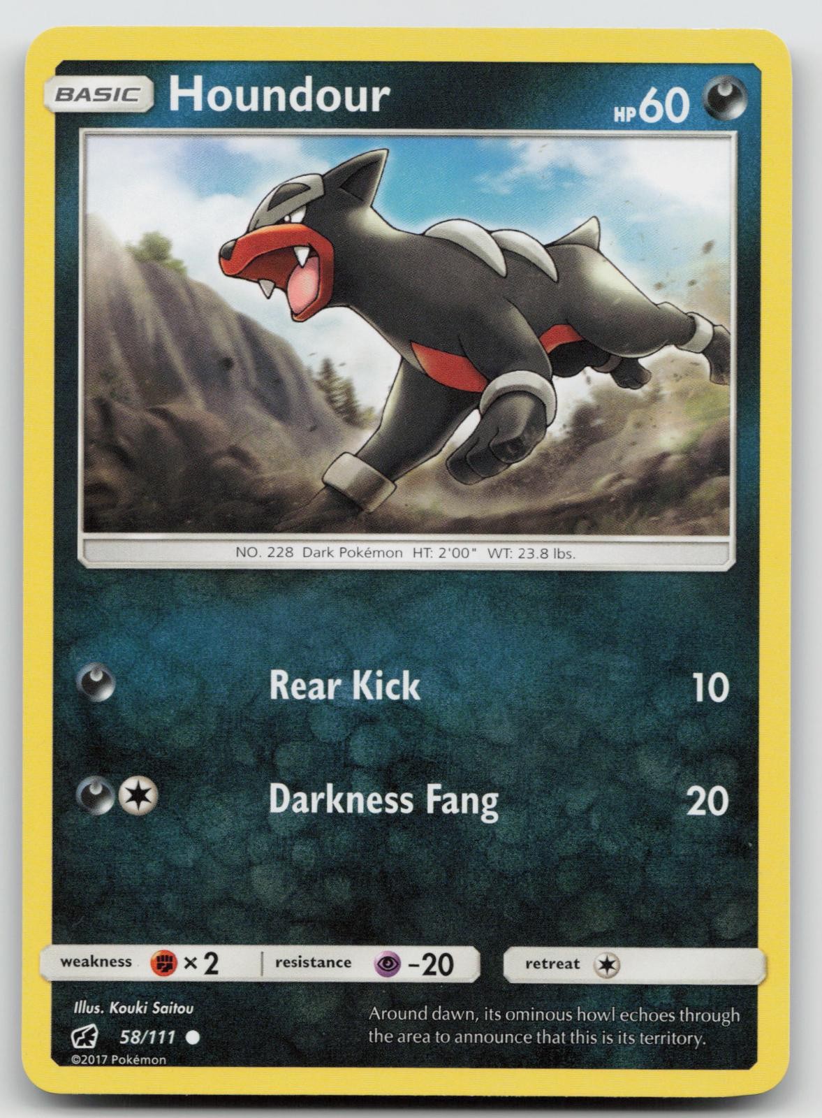 Houndour 58/111 Crimson Invasion Pokemon NM