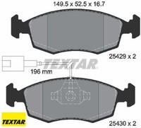 Textar 2542901 Bremsbelagsatz FüR Scheibenbremse Bremsbelagsatz FüR Fiat