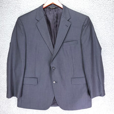 Jos A Bank Signature Collection Blazer Mens 46R Gray Wool Silk Classic READ