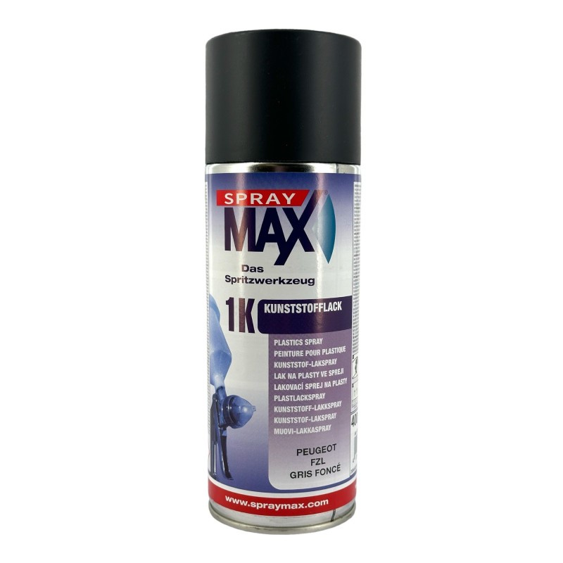 Peinture plastique auto FZL Gris foncé SprayMax haute adhérence sans apprêt