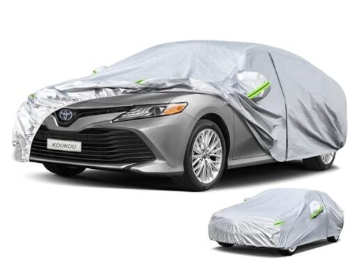 6 Strati Telo Copriauto Impermeabile Tutto A3-Fit Lunghezza Berlina (da 185" a 193") Argento