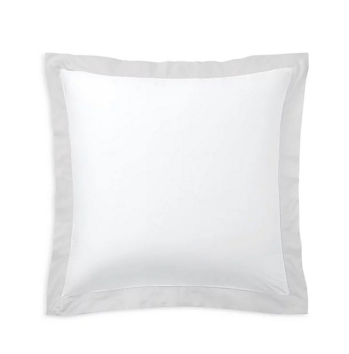 NEW RALPH LAUREN Organic Cotton Sateen Border Euro Sham White Parchment Rtl $185