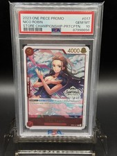 2023 NICO ROBIN Store Championship Participant English One Piece PSA 10 OP01-017