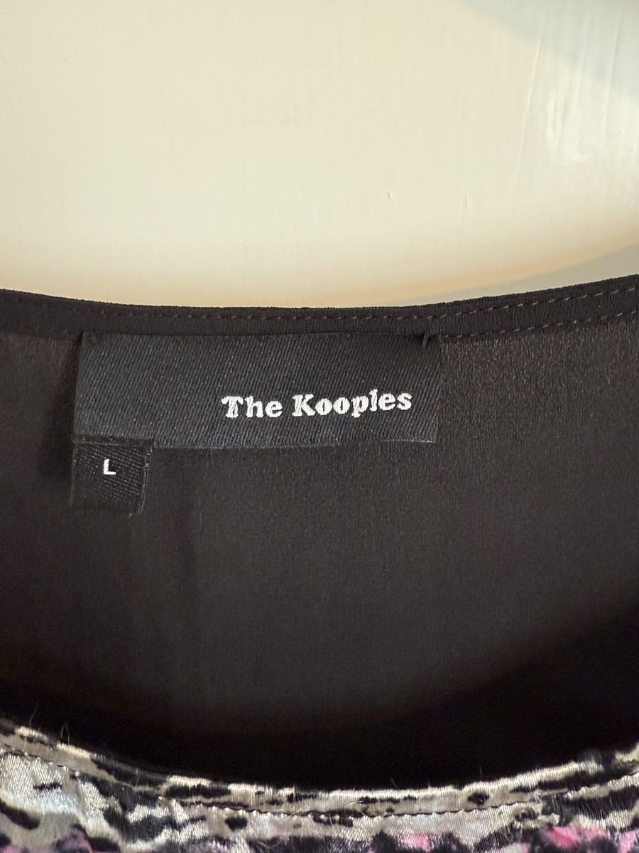 The Kooples Blouse Top Tshirt Black Semi Sheet Size L Bust 40" View 2