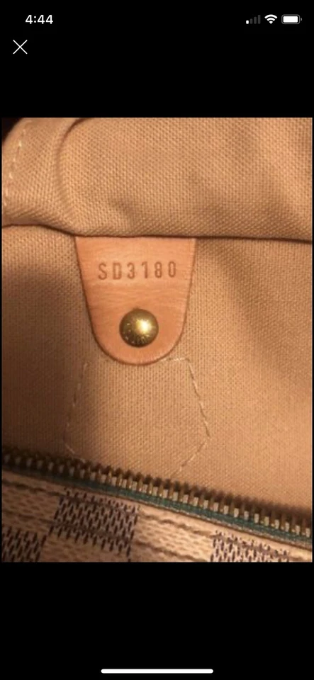 Louis Vuitton Speedy 35 Lona Damier Azul 100% Auténtico Foto 3 de 3