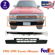 Front Bumper Chrome Steel + Lower Valance For 1992-1995 Toyota 4Runner
