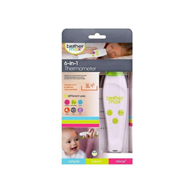 Brother Max digitales Fieberthermometer Ohrthermometer Stirnthermometer 6in1 NEU