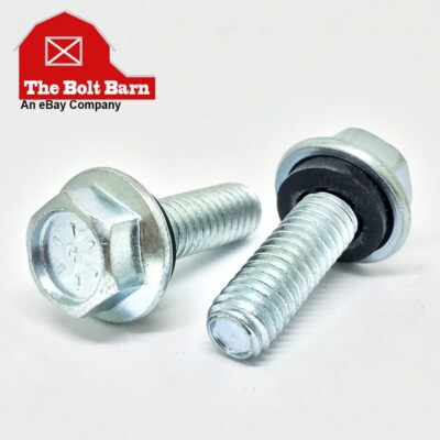 (400) 3/8''-16x1'' Grade 8 Flange Grain Bin Steel Building Bolts Rubber Washers