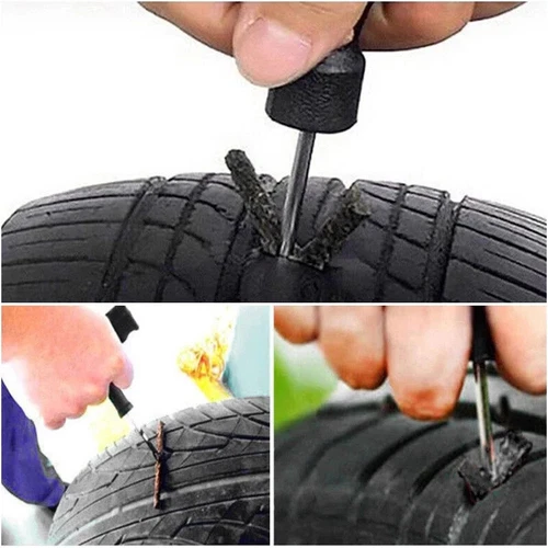 100x Tire Repair Plugs Car Tire Puncture Recovery Tyre Tubeless Seal Plug Strip - Picture 3 of 14