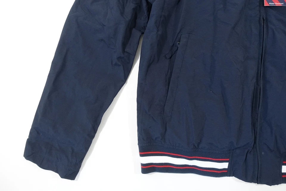 PERRY ELLIS AMERICA DARK SAPHIRE BLUE LARGE NYLON WIND RAIN JACKET MENS NWT NEW - Image 2 of 4