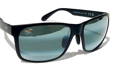 NEW Maui Jim RED SANDS Matte Black POLARIZED Grey Lens Sunglass