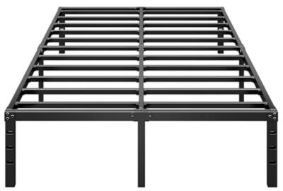 Queen Metal Platform Bed Frame 18 Inch Tall No Box Spring Needed Black 