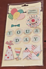 Happy Birthday Stickers - Recollections - 3D Dimensional - Happy Birthday - 8pcs