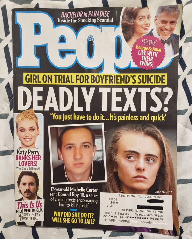 People June 26, 2017 Deadly Texts?   (Magazine: Celebrities, General Interest)
