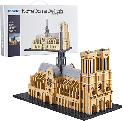 Kadablk Big Architecture France Notre Dame de Paris Construction Kit,Mini DIY...