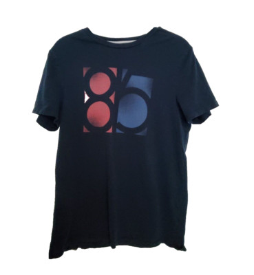 Tommy Hilfiger Men's T-Shirt 85 Logo Blue Short Sleeve Medium
