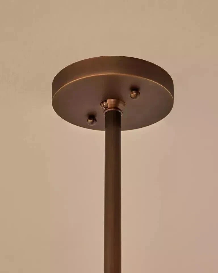 Lola Chandelier, handmade 3 light Walnut ball Large Ceiling décor fixture - Image 4 of 4