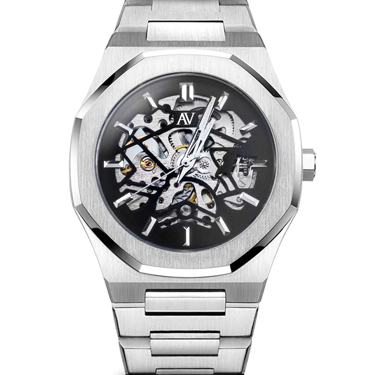 Stainless steel deals automatic watch