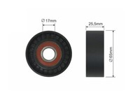 NTY Spannrolle Keilrippenriemen FÜR Citroen C4 C4 I; Peugeot 206 307 307 CC