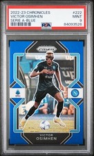 2022-23 PANINI CHRONICLES #222 SERIE A PRIZM BLUE PSA9 VICTOR OSIMHEN /49 POP 3