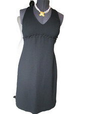 Amanda Smith Petite Size 12 Petite Little Black Halter Dress New