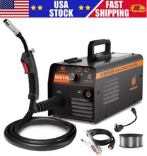 110V/220V Mini MIG Welder MIG Welding Machine Gasless Flux Core Weld Iron 145Amp