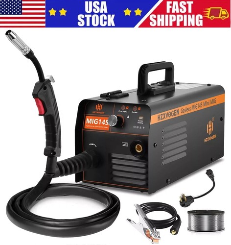145A HZXVOGEN MIG Welder 110/220V Portable Gasless Flux Core Welding Machine US