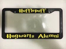 Hufflepuff for Hogwarts Alumni for Harry Potter Fans Black License Plate Frame
