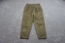 Vintage Bojo One World Pants Mens 34x33 Brown Chino Baggy Pleated Tag 36x34