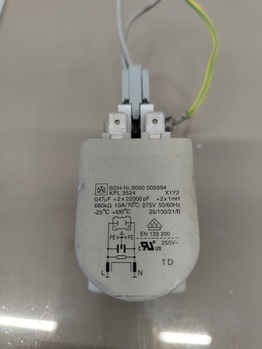 Siemens Waschtrockner 1220 Entstörfilter Filter BSH-Nr.9000005994 #TE1186